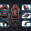 Ergonomic Gaming Chair Adjustable High Back Computer Chair W/ Remote Control LED