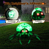 Halloween Inflatable Spider with Cobweb Creepy Blow-up Spider LED Rotating Light