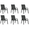 7 Piece Garden Dining Set Black A3Y4