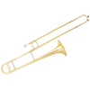 B Flat Tenor Slide Trombone Brass w/Gloves Portable Brass Musical Instrument