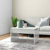 Living Room Chic Coffee Table High Gloss White 68x50x38 cm Chipboard Furniture