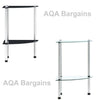 Glass Corner Shelf Unit Coffee Table Storage Display Side Table Living Room