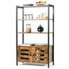 Industrial 2 Doors Cabinet Freestanding Display Bookshelf Cupboard Bookcase