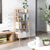 4-Tier Ladder Bookcase Utility Shelf DIY Plant Stand Holder Bamboo