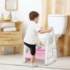 Kids Children Non Slip 2 Step Up Stool Toddler Toilet Potty Training W/ Armrest