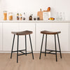 Bar Stools Saddle Seat Stool w/ Metal Legs & Adjustable Foot Pads Backless