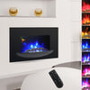 Thermostatic Multi Colour Flame Electric Fireplace LED Fire Wall Mounted Remote