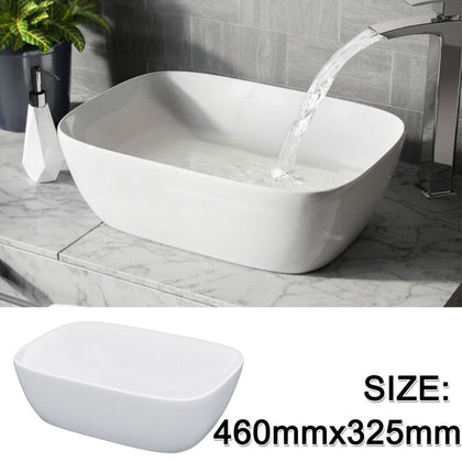 Bathroom Basin Sink Hand Wash Counter Top Ceramic Basin 460x325x140mm