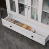 White Sideboard for Living Room, Display Cupboard for Kitchen Large Cabinet