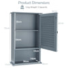 3-Tier Bathroom Cabinet Wall Mounted Storage Organizer Adjustable Shelves