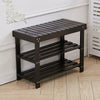 3 Tier Wooden Shoe Rack Bench Organiser Holder Stand Hallway Storage Shelf Seat