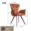 2PC Modern Dining Ergnomic Arm Chairs with Metal Leg Kitchen Living Room