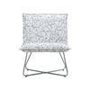 Modern Fabric Linen Patterned Armchair Sofa Lounge Seat Living Room Chrome Frame