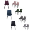 2/4x Kitchen Dining Chair Living Room Lounge Velvet Padded Chairs with Metal Leg