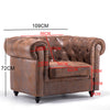 Retro Upholstered Chesterfield Tan Leather 3+2+1 Seater Sofa Settee Suite Couch