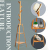 Bamboo Coat Stand Clothes Storage Shelves Hats Freestanding Hallway Bedroom New