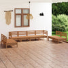 8 Piece Garden Set Honey Brown Solid Pinewood T5I7