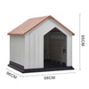 Large Plastic Dog Kennel Pet House Weatherproof Indoor Outdoor Animal Shelter XL