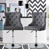 1/2 Bar Stools Crushed Velvet Breakfast Chairs Swivel Gas Lift Kitchen Cushioned