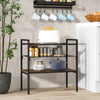 Industrial Entryway Table 3-Tier Sofa Side Table Foyer Table w/ Removable Panel