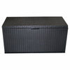 350L Large Outdoor Garden Storage Roller Box Plastic Rattan Container Chest Lid