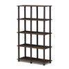 Furinno 16105WN/BR Turn-N-Tube 8 Space Shelf, Walnut/Brown