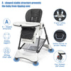 4 in 1 Rolling Baby Highchair Infant Toddler Reclining Sleeping Chair W/ Storage