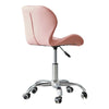 Faux Leather Computer Desk Office Chair Lift Swivel Small Adjustable Chrome Legs
