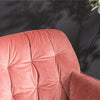 Industrial Style Velvet Armchair Leather Single Sofa Metal Frame Cushioned Chair
