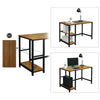 Industrial Computer Desk PC Laptop Table Writing Study Workstation with Shelves