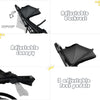 Foldable Baby Stroller Pushchair Pram Toddler Buggy Adjustable Backrest Footrest