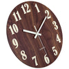 12'' Large Silent Luminous Wooden Quartz Wall Clock 3D Night Clock Home Decor UK