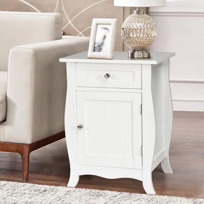 Accent Sofa Side Table Bedroom End Table Nightstand Storage Floor Drawer Cabinet