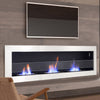 Bio Ethanol Fire BioFire Fireplace 2 Burner Heater Wall Mounted/Inset Install UK