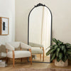 Cloakroom Dressing Full Body Mirror Arch Top Makeup Black Iron Ornate Decorative