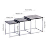 Marble Pattern Nest Of 3 Coffee Table Nested Tables Side Sofa End Nesting Tables