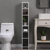 120cm Tall Corner Cabinet with 3-Tier Shelves & 3 Doors Storage Living Room Slim