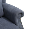 Chesterfield Wing Back Armchair Button Fabric Upholstered Lounge Tub Sofa Chair