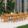 Outdoor Dining Chairs 8 pcs Solid Wood Acacia B7U3