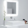 LED Bathroom Mirror Toilet Wall Mirror Engineered Wood Multi Colours vidaXL