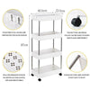 4 Tiers Kitchen Handle Trolley Cart Storage Rack Tray Shelf Rolling Wheel