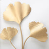 Gold Ginkgo Leaf Wall Hangings Metal Leaves Wall Background Sculpture Home Decor