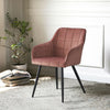 Set of 2 Pink Velvet Dining Chairs Armchairs Kitchen Dining Room Chair Modern