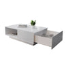 Modern High Gloss Rectangular Coffee Tea Table Storage Living Room White UK