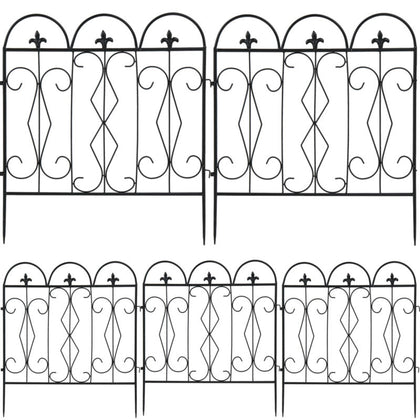 5 Reusable Decorative Garden Fence 24x25inch Coated Metal Wire Fencing Yard Path