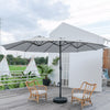 Extra Large 4.6M Garden Parasol Patio Umbrella Double Side Sunshade Sofa Outdoor