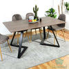 Dining Table & Chairs Set 4/6 Velvet Fabric Padded Seat Kitchen Furniture