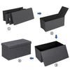 Folding Storage Ottoman Oxford Fabric Footstool Bench Toy Box Chest with Lid