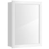 Bathroom Mirror Cupboard Wall-Mounted Storage Cabinet w/Double Doors & Shelf