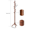 Adjustable Wooden Coat Rack Stand Clothes Storage Free Standing Clothes Hanger